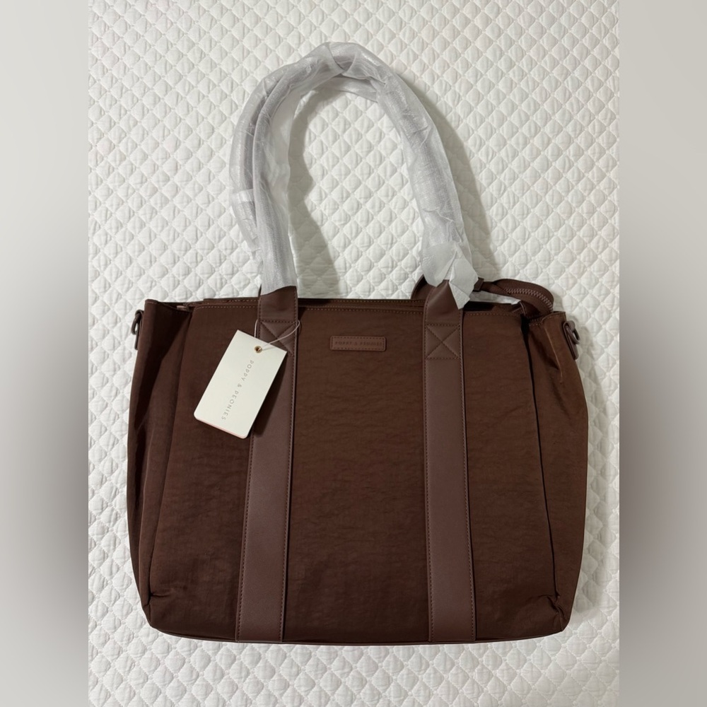 Poppy & Peonies - Daily Tote - Espresso